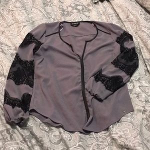 BeBe purple with black lace on sleeves size M